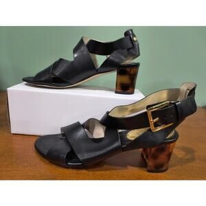 Michael‎ Kors Wide Strap Slingback Sandals - Black - Size 9